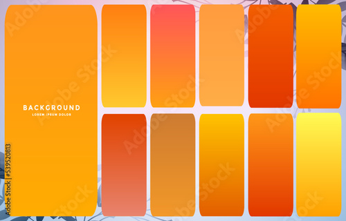 set of bright orange and yellow gradients