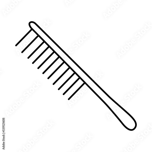 Vector doodle hand drawn illustration of a hair brush