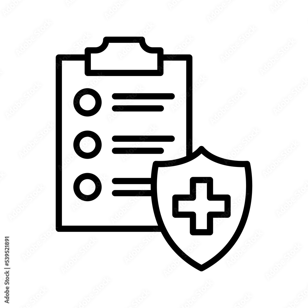 Medical insurance icon. Pictogram isolated on a white background. Medical insurance icon. Pictogram isolated on a white background.