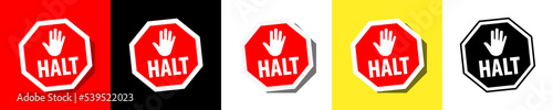 Halt Handzeichen