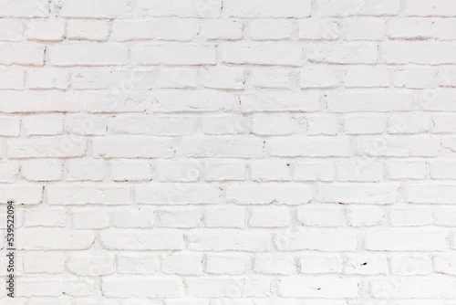 Obraz Mur z białej cegły, zdjęcie w układzie poziomym, panorama, tekstura