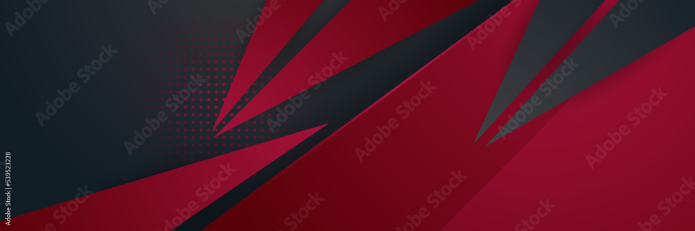 Abstract black red orange banner