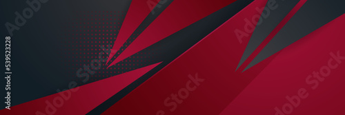 Abstract black red orange banner