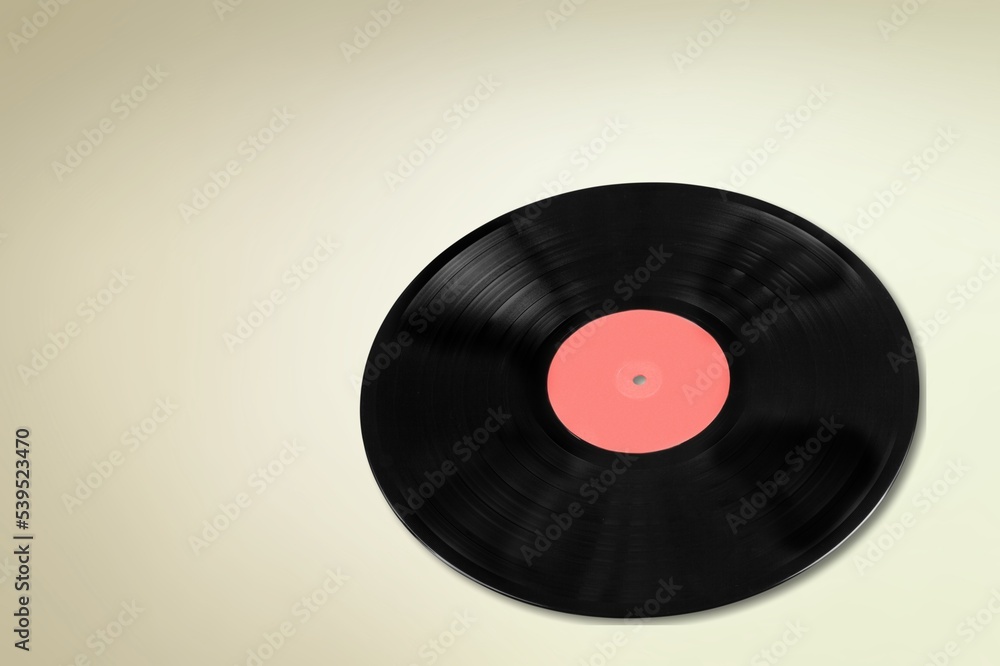 Obraz premium Black classic retro vinyl record