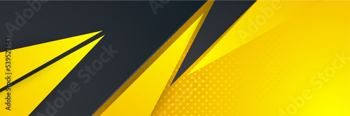 Free Download Abstract black yellow orange banner - GFXLoad