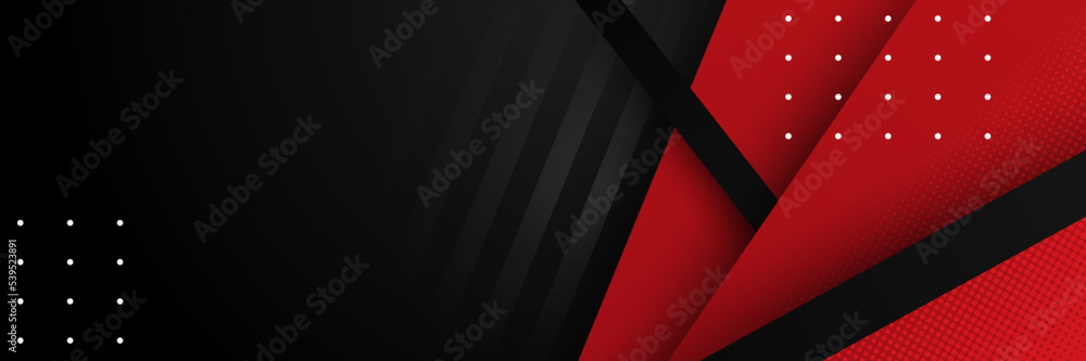 abstract black red banner abstract black red banner