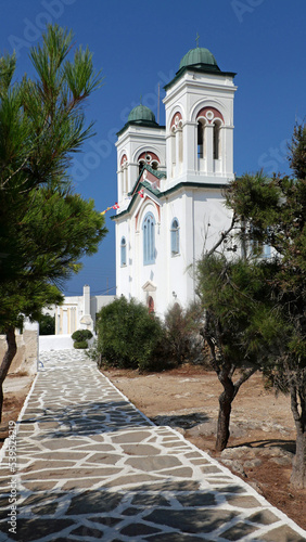 Église de l'assomption de la Vierge Marie de Naoussa sur l'île de Paros en Grèce 