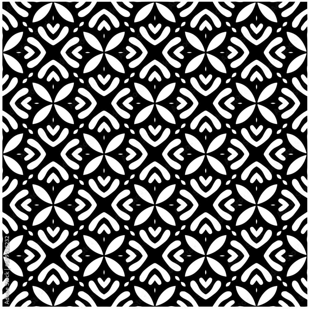 Design seamless monochrome geometric pattern. Abstract background. Vector art.Perfect for site backdrop, wrapping paper, wallpaper, textile and surface design. 