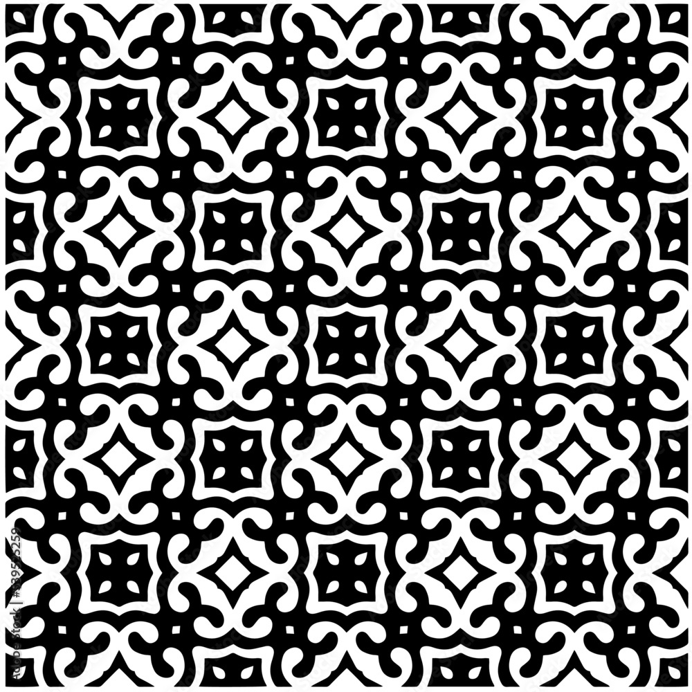 Design seamless monochrome geometric pattern. Abstract background. Vector art.Perfect for site backdrop, wrapping paper, wallpaper, textile and surface design. 