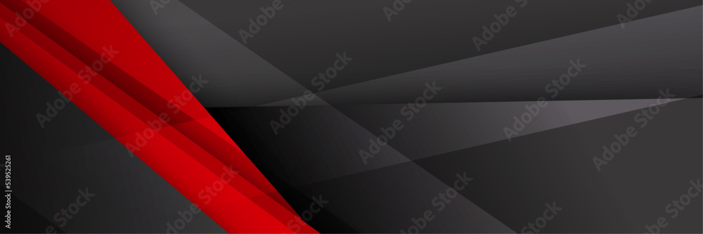 Modern black and red abstract banner. High contrast red and black stripes. Abstract tech graphic banner design. Vector corporate background Modern black and red abstract banner. High contrast red and black stripes. Abstract tech graphic banner design. Vector corporate background