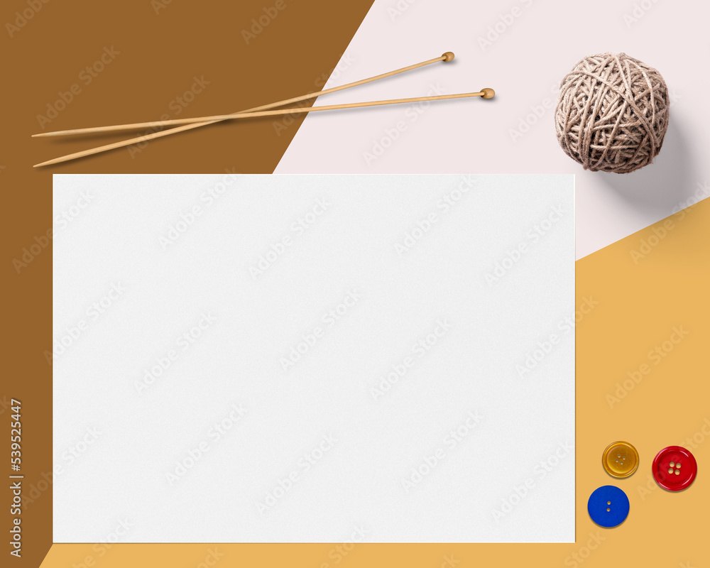 Horizontal Drawing Paper mockup for drawing design, coloring page, art