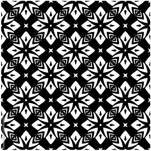  Design seamless monochrome geometric pattern. Abstract background. Vector art.Perfect for site backdrop, wrapping paper, wallpaper, textile and surface design. 