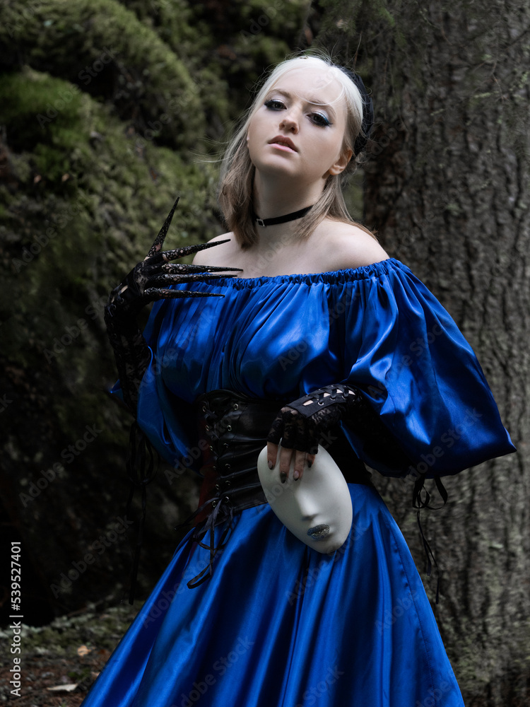 gothic dress design Goth Victorian S Blue Shirt How to Dress Up sewn embellishments and gray COLOUR:Dark Grey