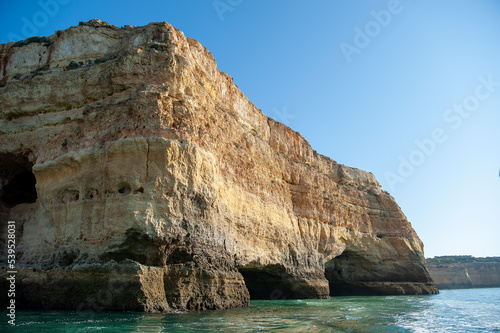 Rock formations on the Algarve coast in Portugal  © giamplume