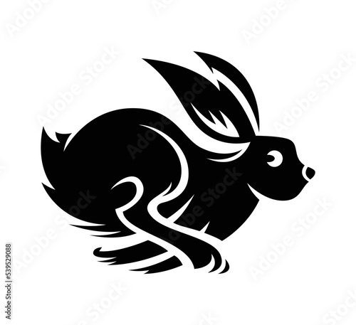 running rabbit logo illustration