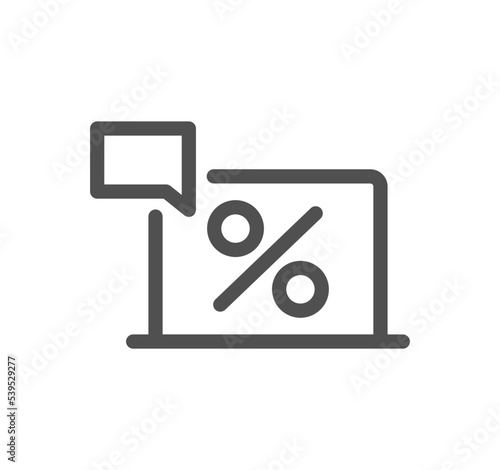 Tax icon outline and linear vector.
