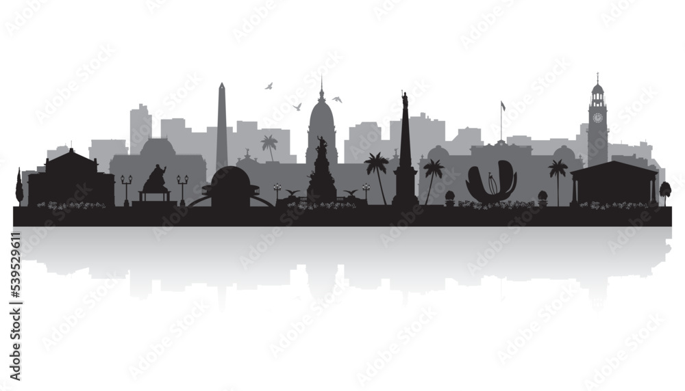 Buenos Aires Argentina city skyline silhouette