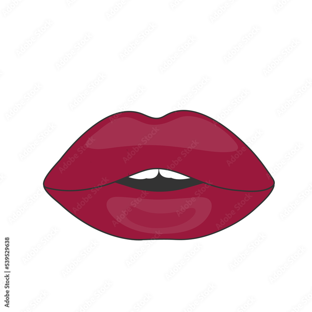 female lips pop art style