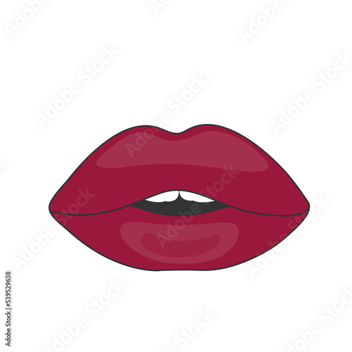 female lips pop art style