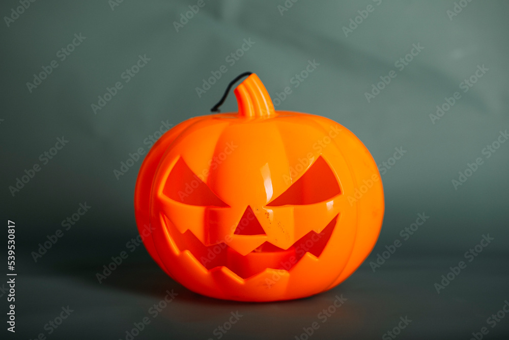 Fototapeta premium halloween pumpkin on black. Halloween concept. 