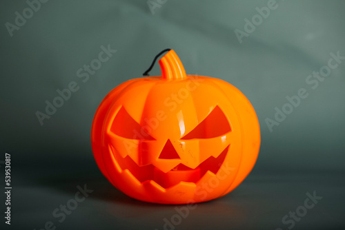halloween pumpkin on black. Halloween concept. 