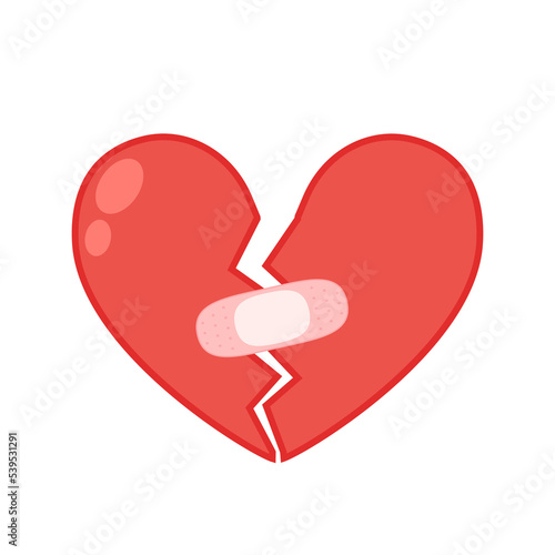 Heart Broken Icon. Broken heart vector isolated icon. Broken heart emoji illustration.