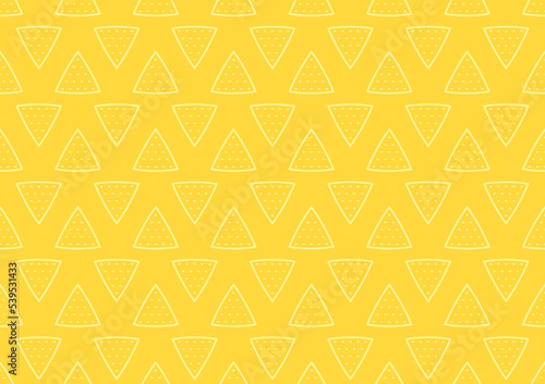 Nachos pattern background. Mexican food nachos pattern. Nice spanish fastfood texture for textile, wallpaper, background, cover, banner, bar and cafe menu design