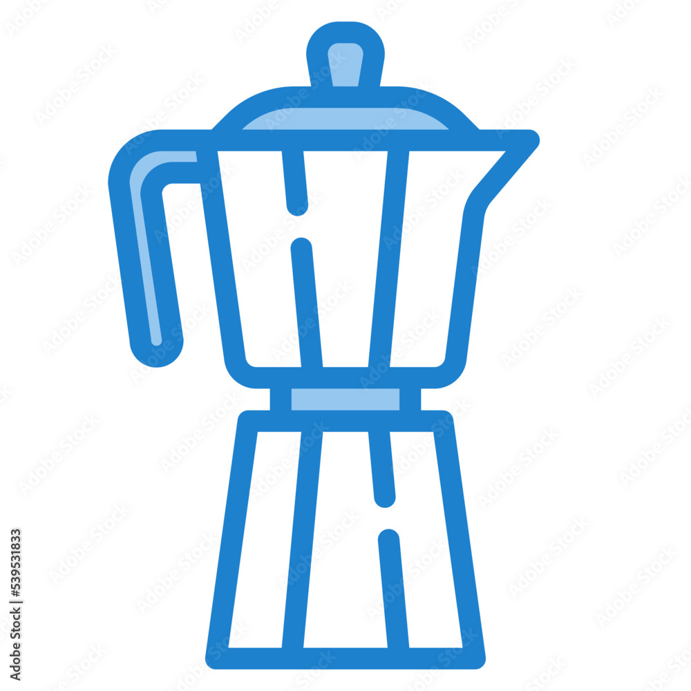 Kettle blue style icon Kettle blue style icon
