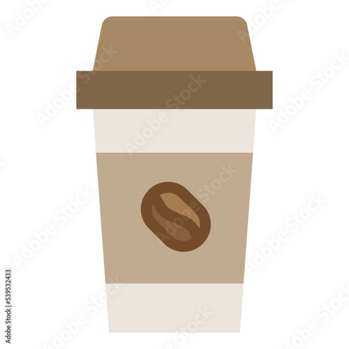 Hot coffee flat style icon