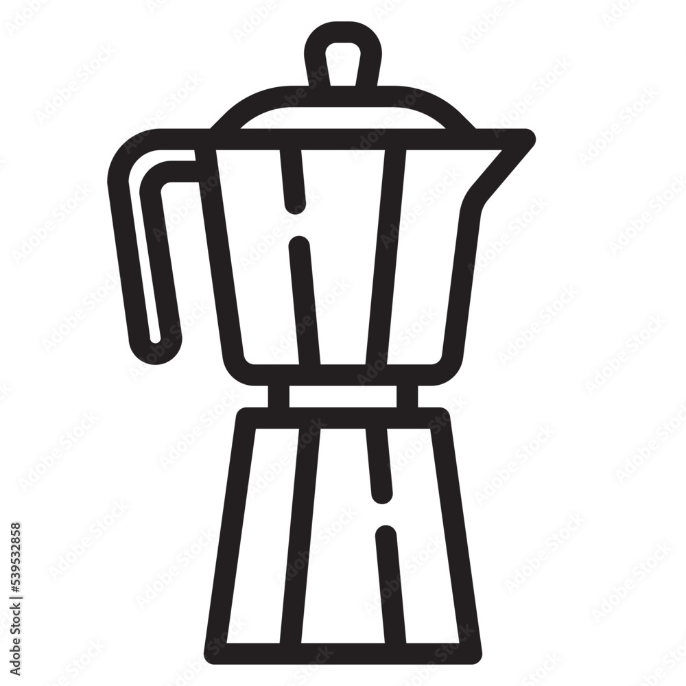 Kettle outline style icon Kettle outline style icon