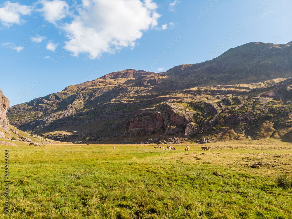 Fototapeta premium view of Aguas Tuertas in Pyrenees, Huesca, Spain