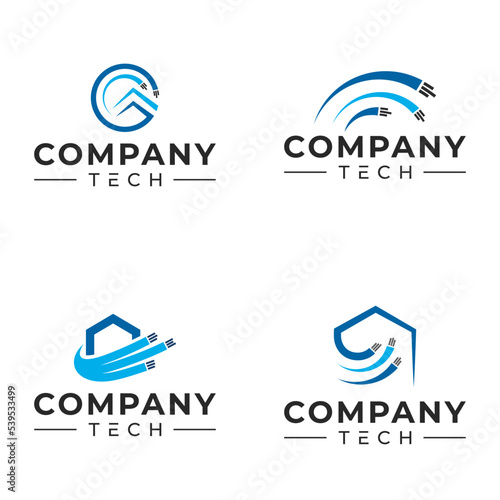 Fiber cable technology logo