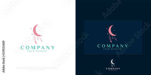 Moon with feather logo