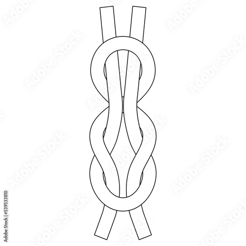 Vector image of a knotted knot.