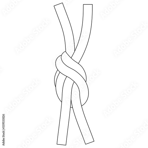 Vector illustration of a knotted knot.