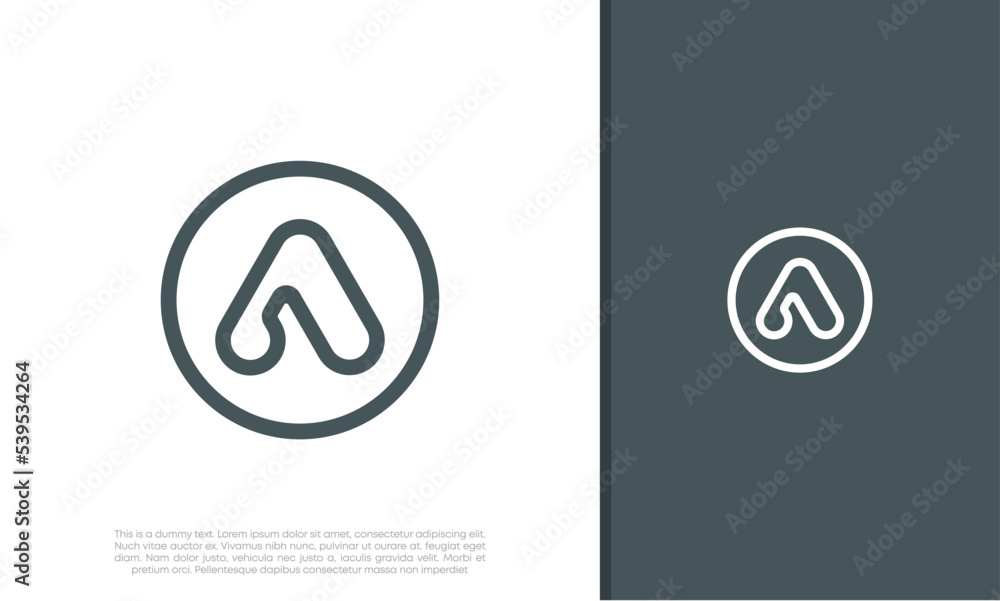 Initial A logo design. Innovative high tech logo template. Initial A logo design. Innovative high tech logo template.
