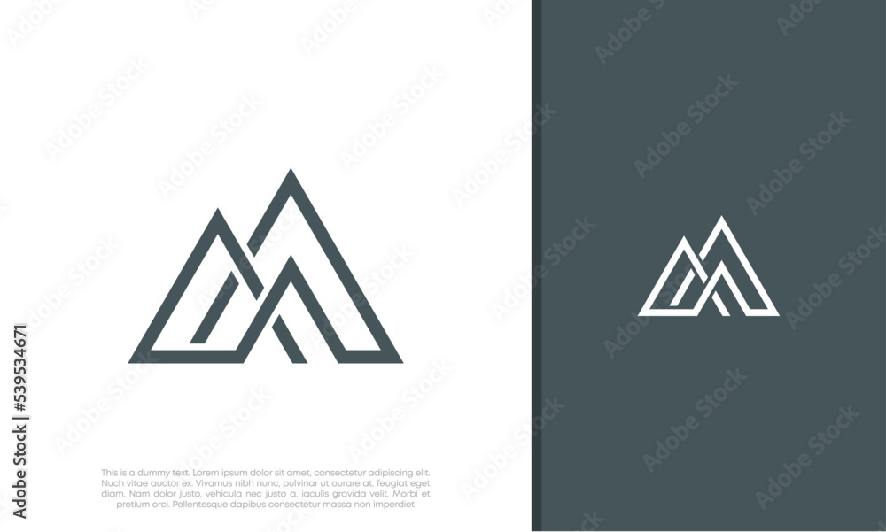 Initial M logo design. Innovative high tech logo template. Initial M logo design. Innovative high tech logo template.