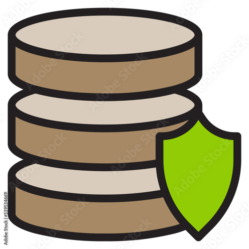 Database admin color line style icon