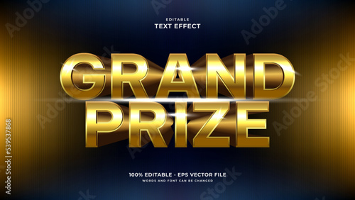 Gold Grand Prize Text Effect