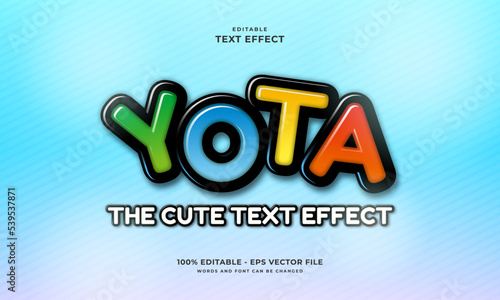 Cute colorful Yato Text Effect