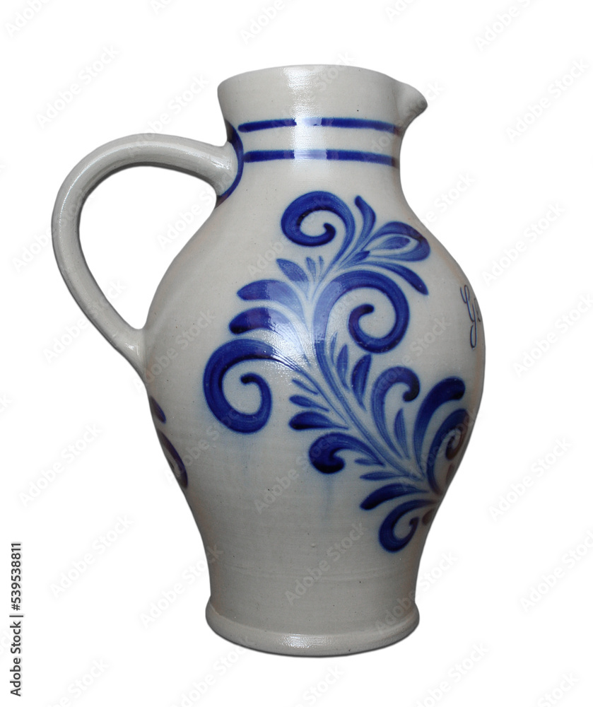 Apfelwein Bembel, Tonkrug aus Hessen freigestellt, transparenter Hintergrund Apfelwein Bembel, Tonkrug aus Hessen freigestellt, transparenter Hintergrund