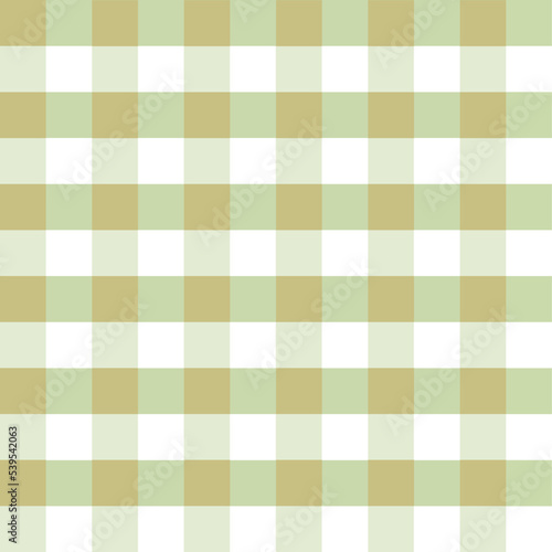 Gingham plaid green pastel seamless pattern on a white background