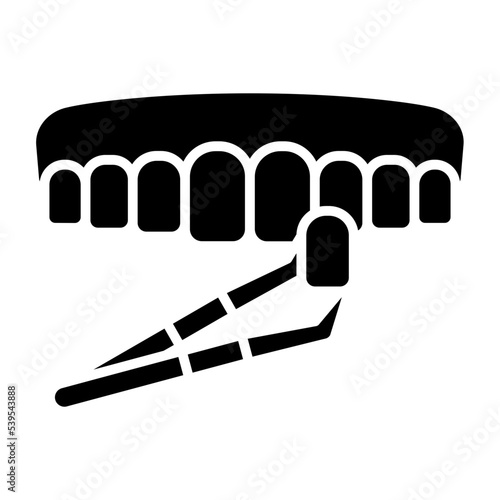 Dental Veneer Glyph Icon