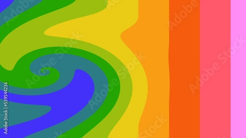 spiral pattern distorts the colors of the spectrum