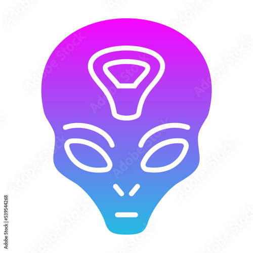 Alien Glyph Gradient Icon