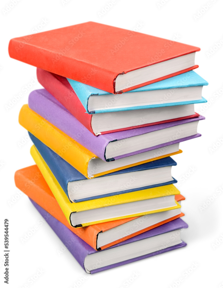 Stack of books isolated on background. Stack of books isolated on background.