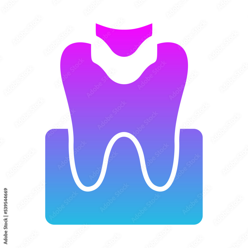 Dental Filling Glyph Gradient Icon Dental Filling Glyph Gradient Icon
