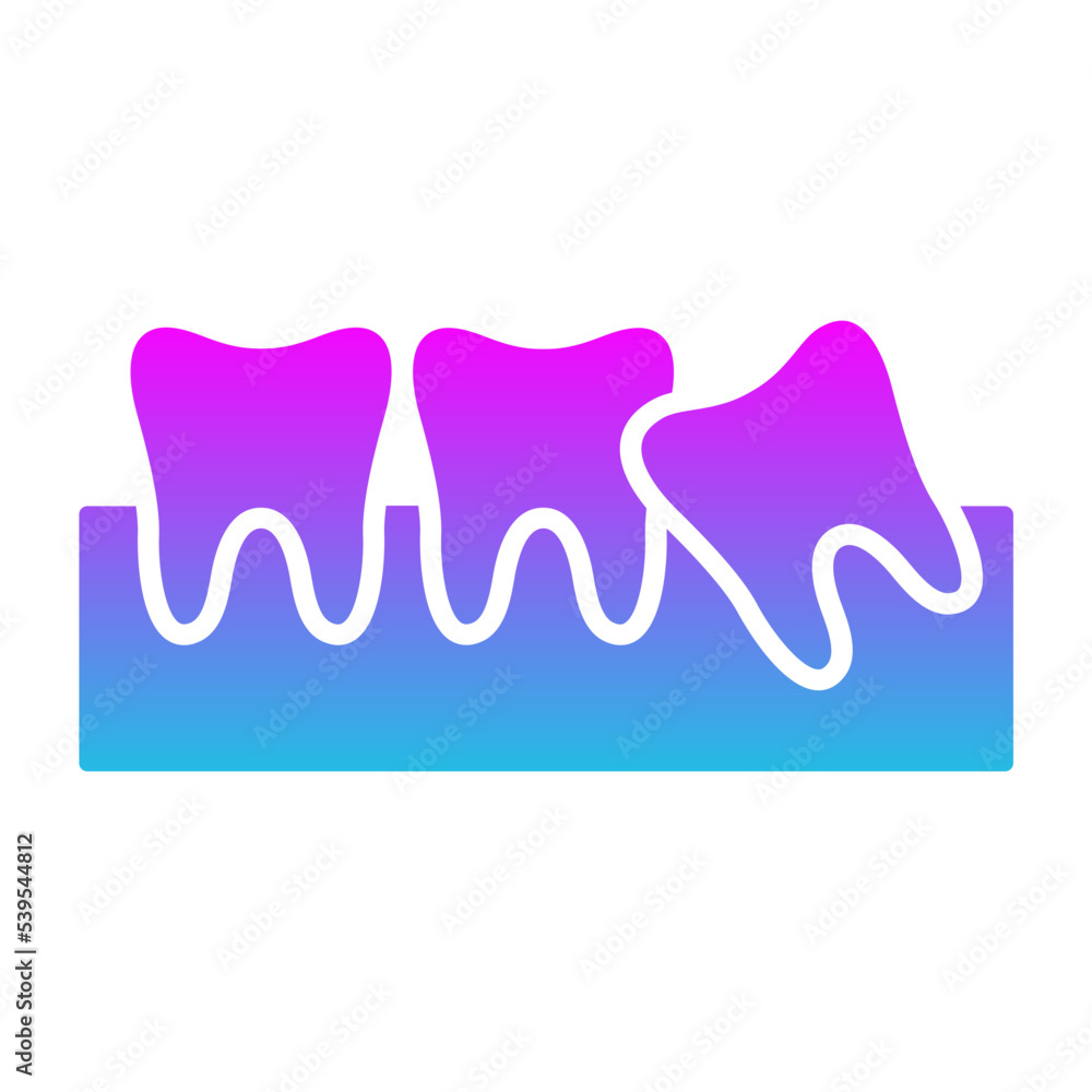 Wisdom Tooth Glyph Gradient Icon Wisdom Tooth Glyph Gradient Icon