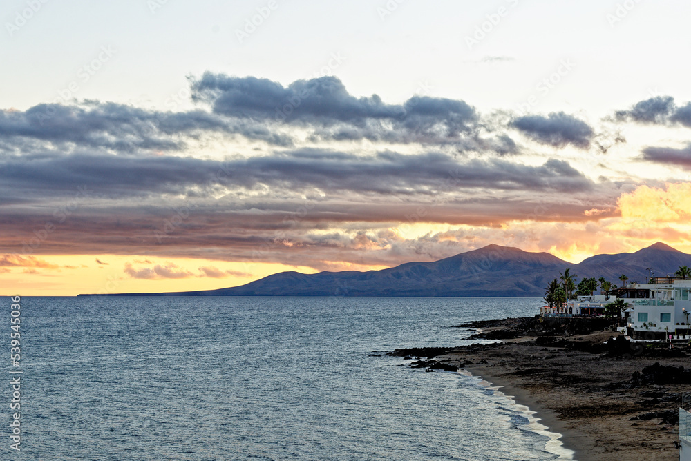 Sunrise over the Atlantic Ocean - Puerto del Carmen on Lanzarote Sunrise over the Atlantic Ocean - Puerto del Carmen on Lanzarote