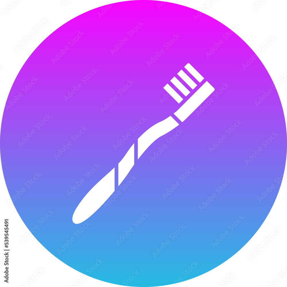 Toothbrush Gradient Circle Glyph Inverted Icon Toothbrush Gradient Circle Glyph Inverted Icon